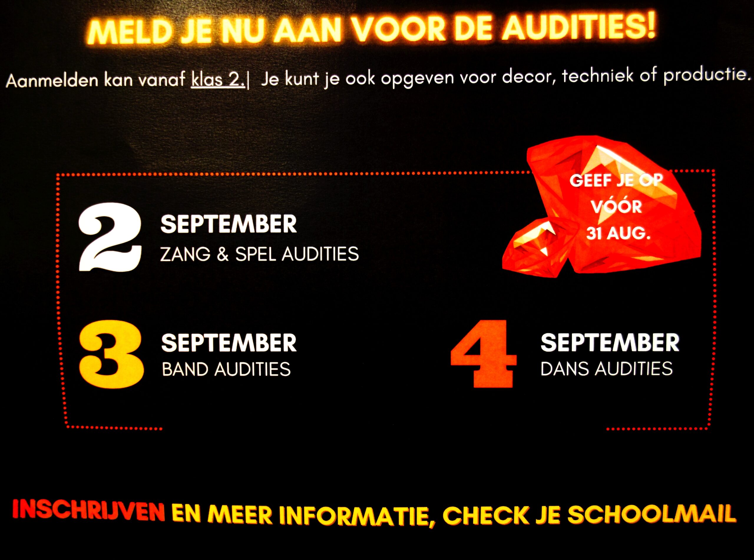 Poster musical Moulin Rouge 2025 uitsnede